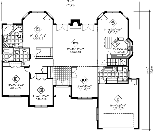 Traditional Floor Plan - Main Floor Plan #25-160