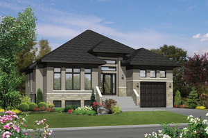 Contemporary Exterior - Front Elevation Plan #25-4315