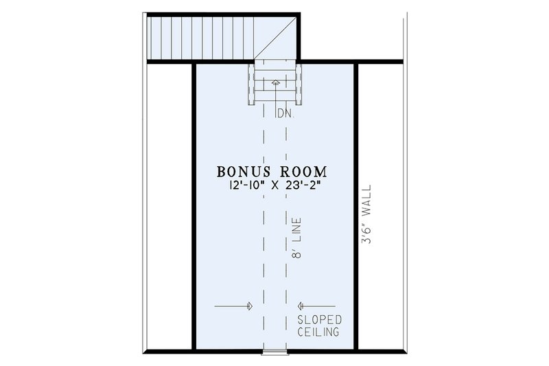 Home Plan - Floor Plan - Upper Floor for Ranch House Plan #17-3326 - 3 bed, 2 bath
