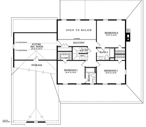 House Blueprint - Country Floor Plan - Upper Floor Plan #137-255