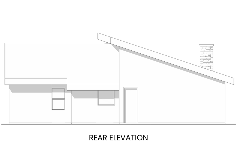 House Design - Exterior - Rear Elevation for Contemporary House Plan #1108-16 - 3 bed, 2.5 bath