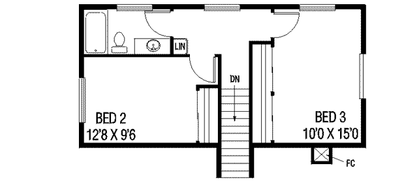 Traditional Floor Plan - Upper Floor Plan #60-115