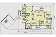 European Style House Plan - 4 Beds 2 Baths 2421 Sq/Ft Plan #44-124 