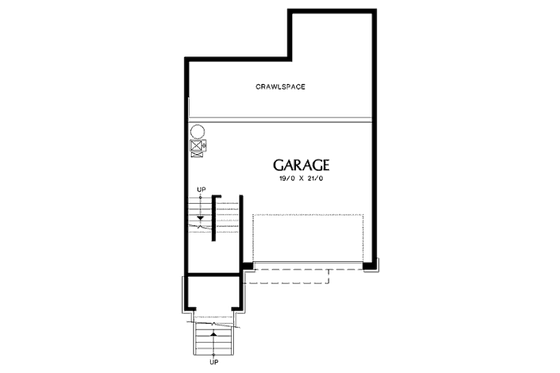 Floor Plan - Lower Floor for Traditional House Plan #48-317 - 2 bed, 2.5 bath