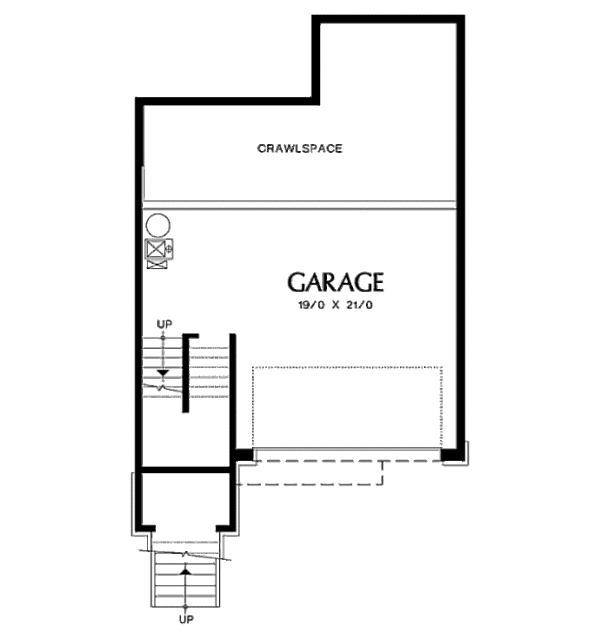House Design - Traditional Floor Plan - Lower Floor Plan #48-317