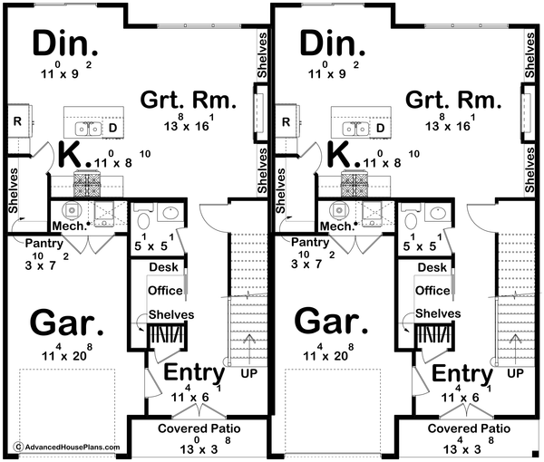 Modern Floor Plan - Main Floor Plan #455-338