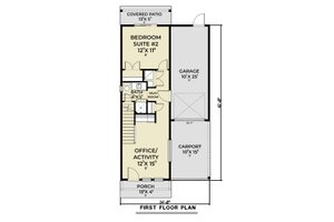 Floor Plan - Main Floor for Contemporary House Plan #1070-228 - 2 bed, 2.5 bath
