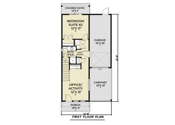 House Blueprint - Contemporary Floor Plan - Main Floor Plan #1070-228