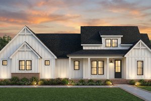 House Blueprint - Farmhouse Exterior - Front Elevation Plan #1074-132