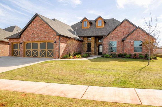 Exterior - Front Elevation for European House Plan #65-451 - 4 bed, 3 bath