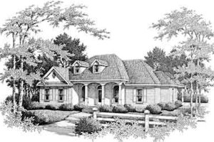 Colonial Exterior - Front Elevation Plan #14-227