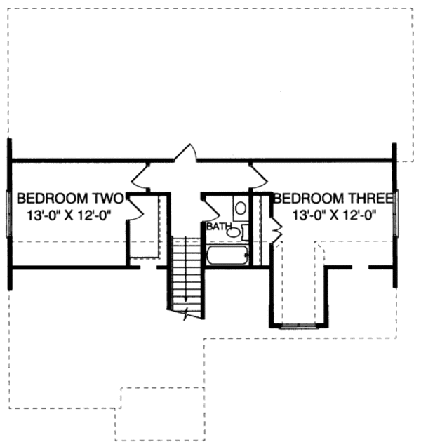 Cottage Floor Plan - Upper Floor Plan #413-805