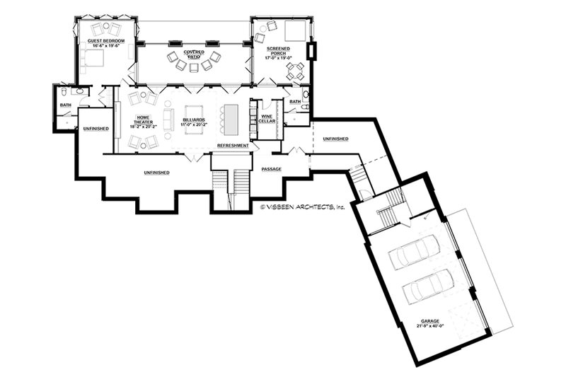 Dream House Plan - Floor Plan - Lower Floor for Country House Plan #928-285 - 4 bed, 4.5 bath