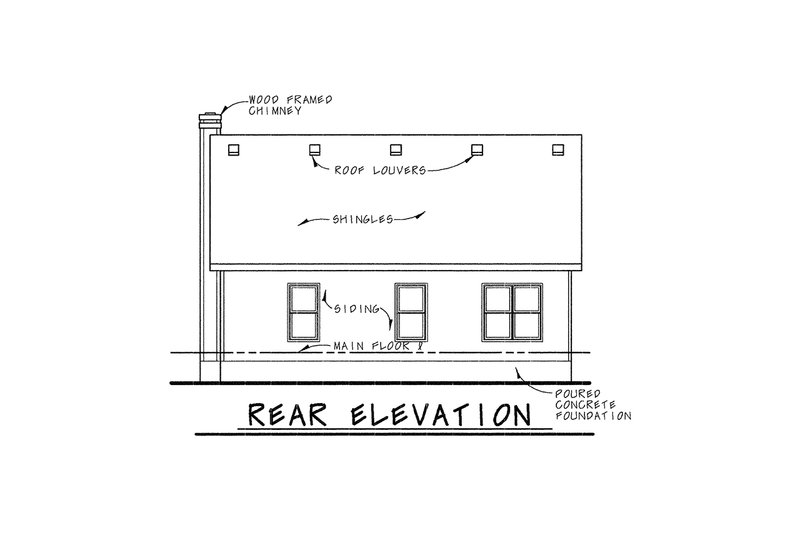 Dream House Plan - Exterior - Rear Elevation for Traditional House Plan #20-2223 - 3 bed, 2 bath