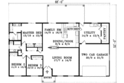 Ranch Style House Plan - 3 Beds 2 Baths 1981 Sq/Ft Plan #1-1395 