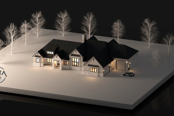Exterior - Front Elevation 5 for Country House Plan #1089-37 - 3 bed, 2.5 bath