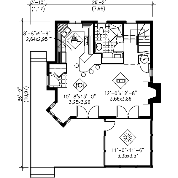 Modern Floor Plan - Main Floor Plan #25-2295