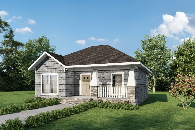 House Blueprint - Cottage Exterior - Front Elevation Plan #44-178