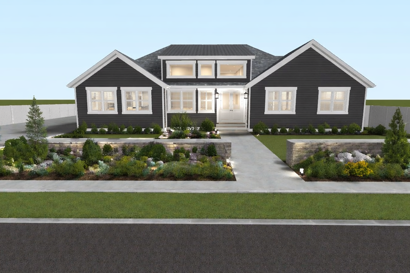 House Blueprint - Exterior - Front Elevation 2 for Farmhouse House Plan #1060-488 - 3 bed, 2 bath