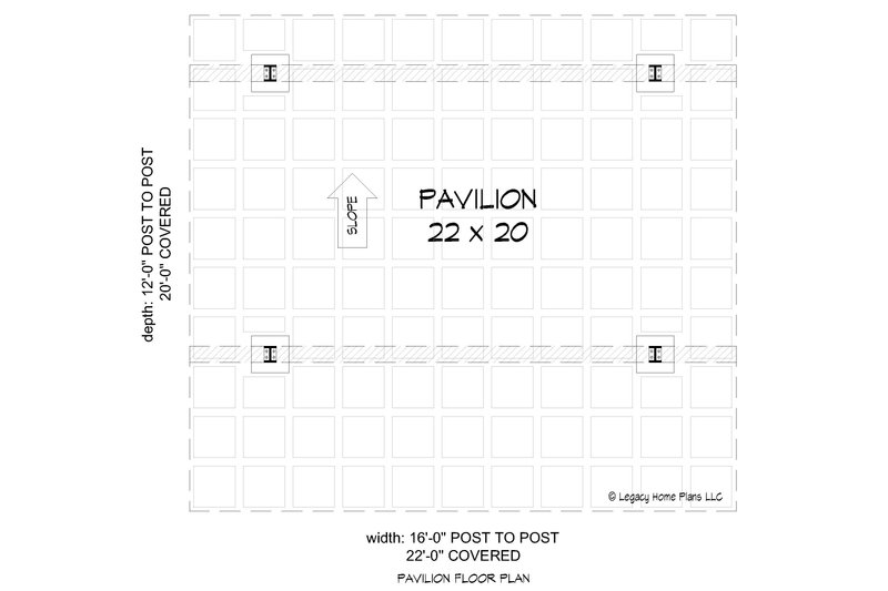 Home Plan - Floor Plan - Main Floor for Southern House Plan #932-760, 0 bath