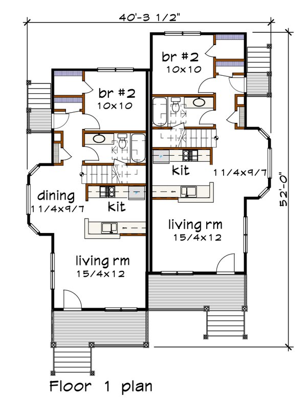 Architectural House Design - Southern Floor Plan - Main Floor Plan #79-242