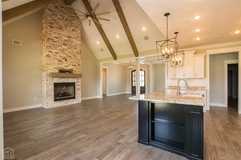 House Plan Design - Interior - Family Room for European House Plan #17-2482 - 4 bed, 3 bath