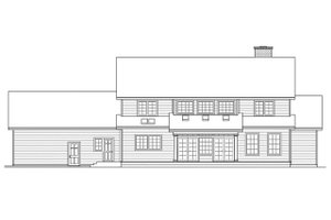 Exterior - Rear Elevation for Colonial House Plan #124-287 - 6 bed, 3.5 bath