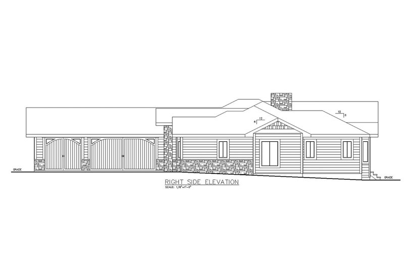 Home Plan - Right Side Elevation