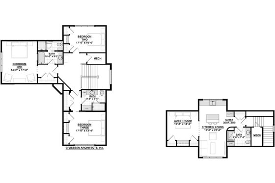 Floor Plan - Upper Floor for Craftsman House Plan #928-304 - 4 bed, 3.5 bath