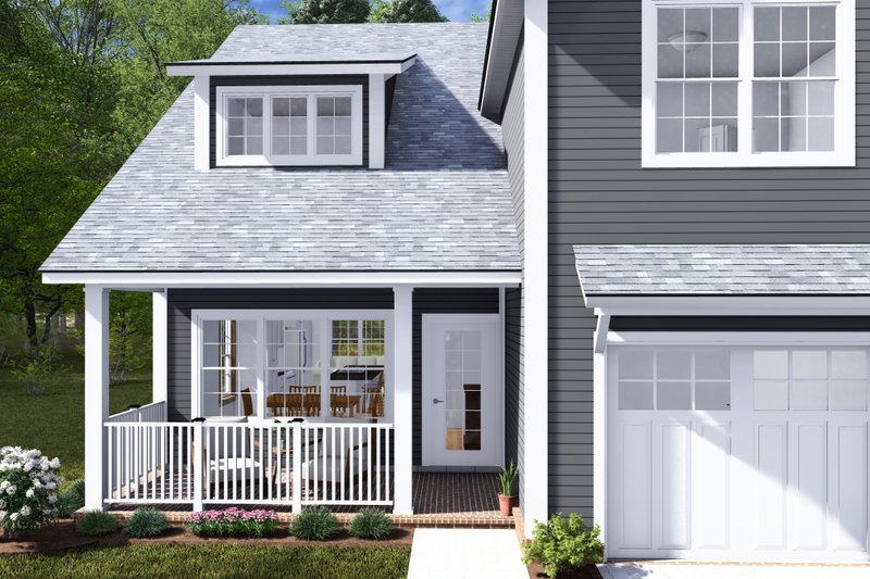 House Design - Exterior - Covered Porch for Cottage House Plan #513-2268 - 4 bed, 2.5 bath