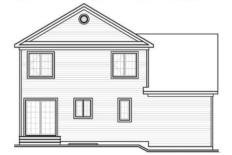 Home Plan - Exterior - Rear Elevation for Traditional House Plan #23-659 - 3 bed, 1.5 bath