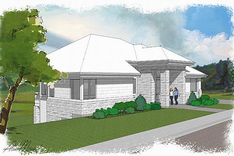 Architectural House Design - Exterior - Front Elevation Plan #48-480