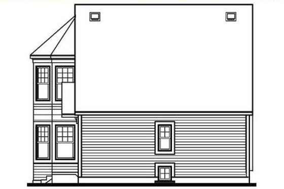 Exterior - Rear Elevation for Cottage House Plan #23-505 - 2 bed, 1.5 bath
