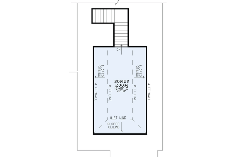 House Design - Floor Plan - Upper Floor for European House Plan #17-2561 - 4 bed, 3 bath