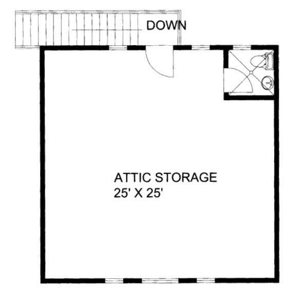 Traditional Floor Plan - Upper Floor Plan #117-707