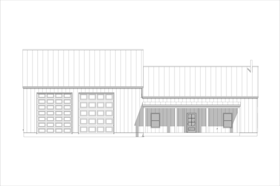 Exterior - Front Elevation 3 for Barndominium House Plan #1127-14 - 3 bed, 2.5 bath