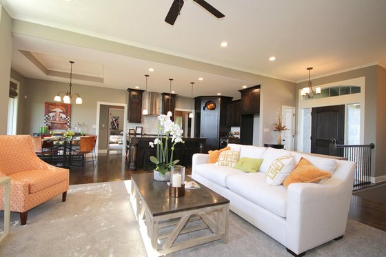 Interior - Family Room for Mediterranean House Plan #20-2174 - 3 bed, 2 bath