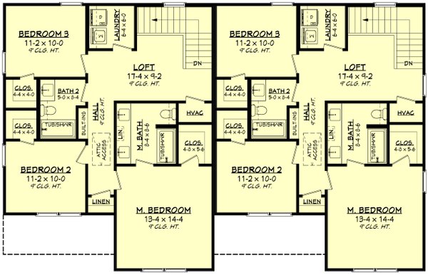 Farmhouse Floor Plan - Upper Floor Plan #430-375