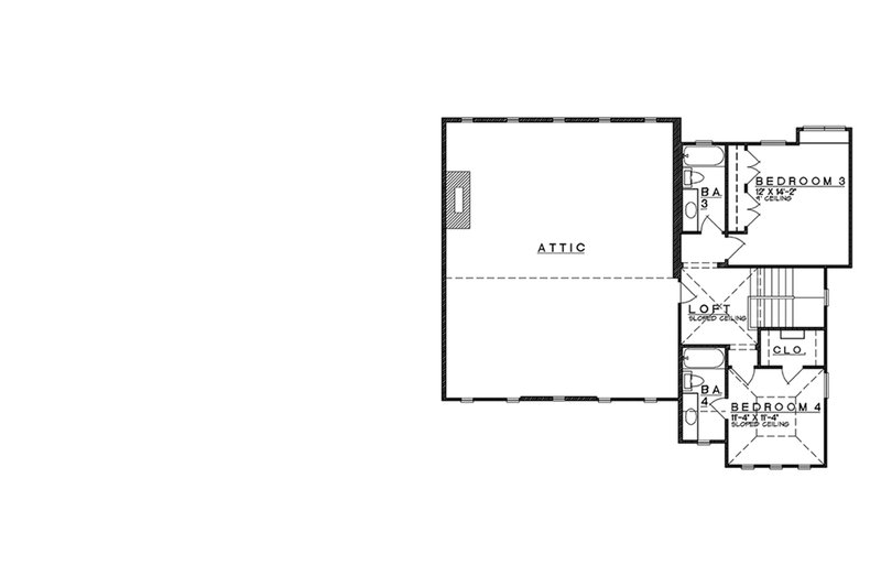 House Plan Design - Floor Plan - Upper Floor for Craftsman House Plan #935-11 - 4 bed, 4.5 bath