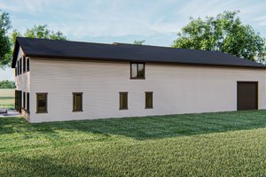Exterior - Rear Elevation for Barndominium House Plan #455-290 - 4 bed, 3 bath