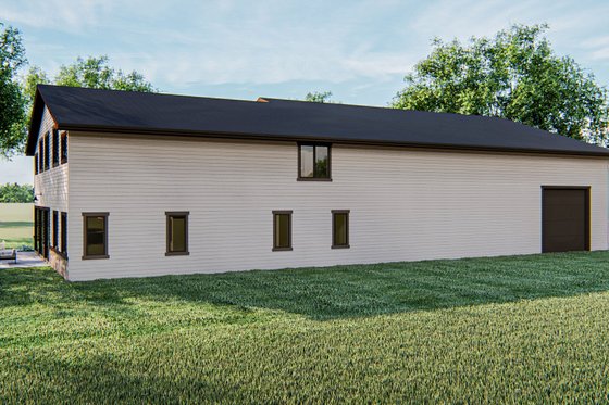 Exterior - Rear Elevation for Barndominium House Plan #455-290 - 4 bed, 3 bath