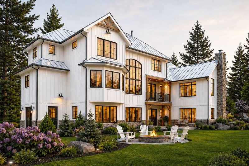 Dream House Plan - Exterior - Rear Elevation 1 for Farmhouse House Plan #928-422 - 5 bed, 5.5 bath