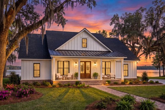 Exterior - Front Elevation 3 for Farmhouse House Plan #430-442 - 4 bed, 3 bath
