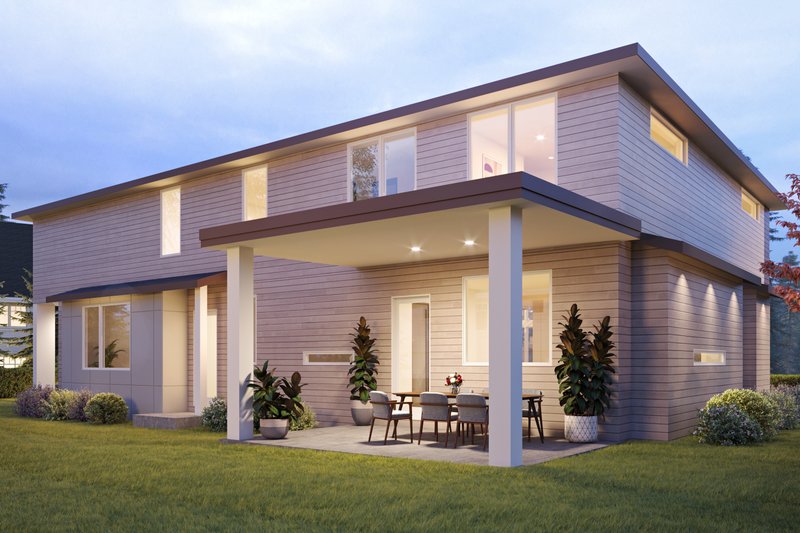 House Blueprint - Exterior - Rear Elevation 1 for Contemporary House Plan #1066-230 - 5 bed, 4.5 bath