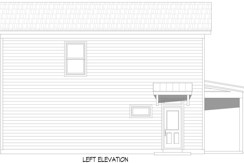 Home Plan - Exterior - Other Elevation for Southern House Plan #932-1000 - 2 bed, 1.5 bath