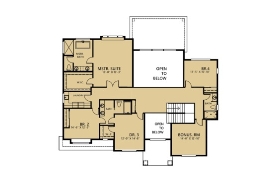 Floor Plan - Upper Floor for Country House Plan #1066-42 - 5 bed, 4.5 bath