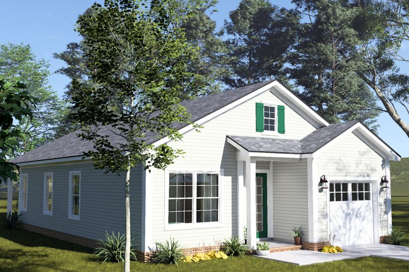 Architectural House Design - Exterior - Other Elevation for Cottage House Plan #513-2459 - 3 bed, 2 bath