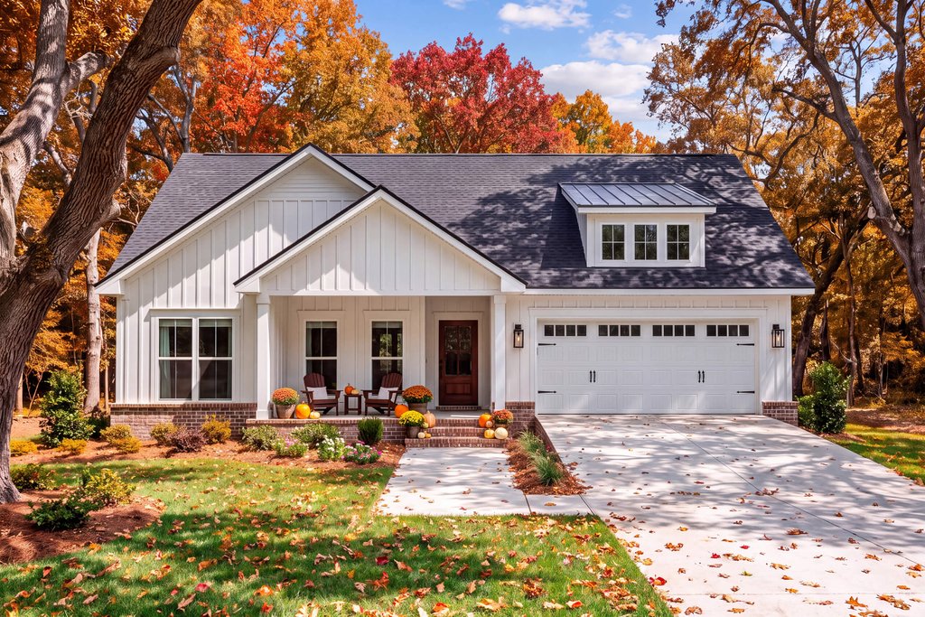 Exterior - Front Elevation 2 for Farmhouse House Plan #430-452 - 3 bed, 2 bath
