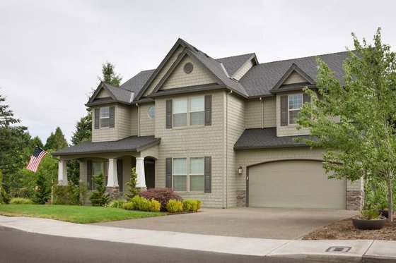 Exterior - Front Elevation 4 for Craftsman House Plan #48-262 - 4 bed, 2.5 bath