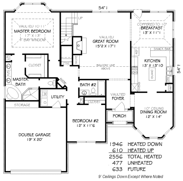 European Floor Plan - Main Floor Plan #424-174